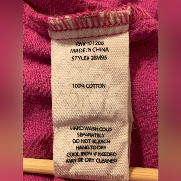 Soft Surroundings Women's Pink Asymmetrical Tunic size M mother-of-pearl button - Picture 6 of 12
